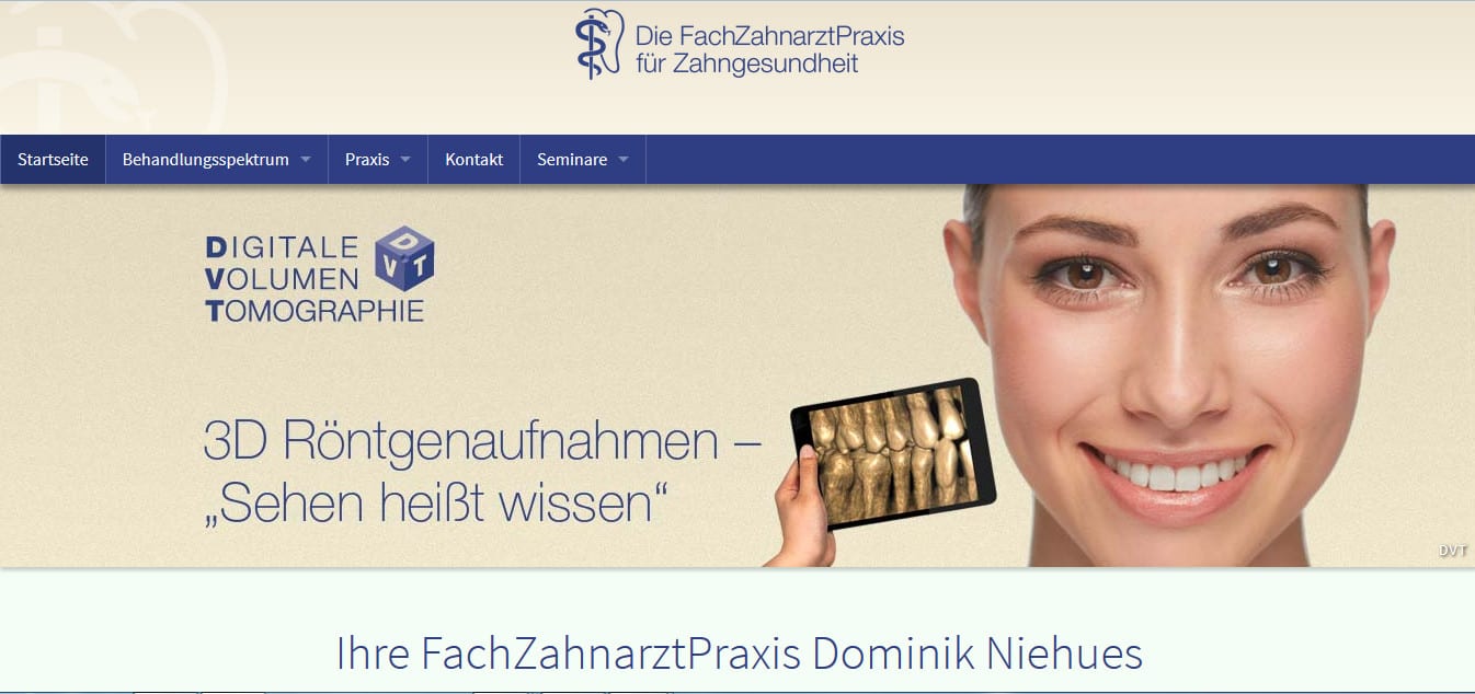 Informativer Webauftritt, frische Texte: Seit heute sind die Webseiten der Geseker Fachzahnarztpraxis online.