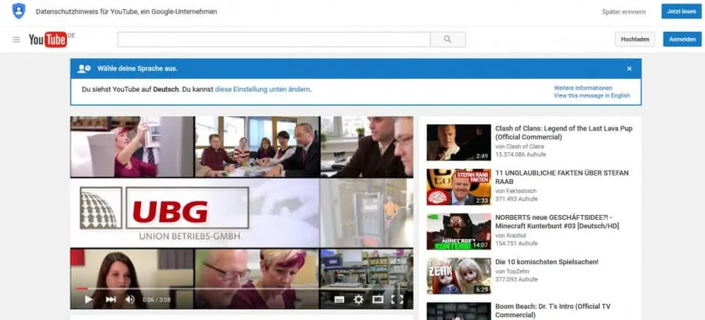 Union Betriebs GmbH: Imagefilm jetzt auch auf YouTube