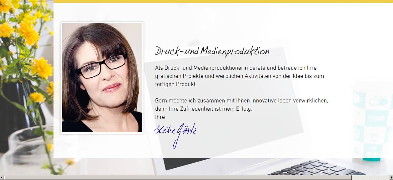 Textliche Unterstützung bei der neuen Webseite von Heike Görtz