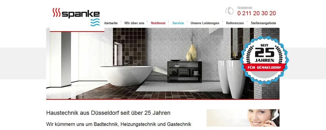 Jetzt online: Haustechnik Unternehmen aus Düsseldorf mit neuen Webtexten