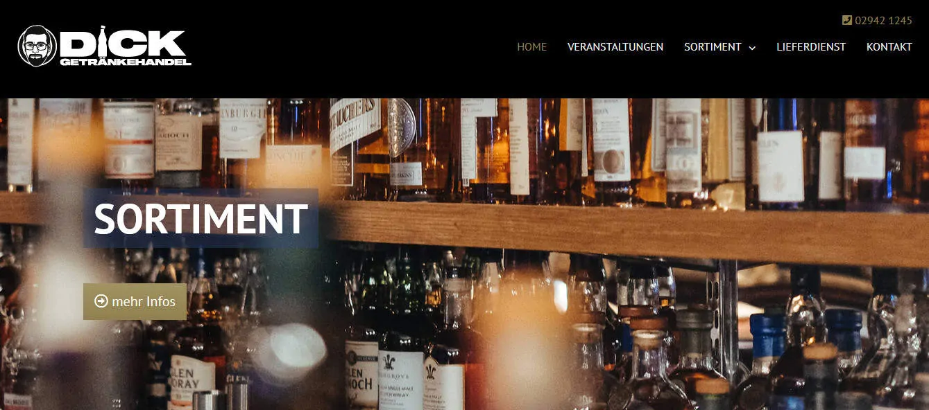 Neue Webseite für Getränkehandel Dick aus Geseke