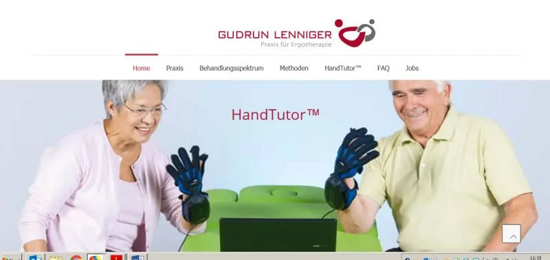 Der Handtutor - ein neues Therapiegerät in der Ergotherapiepraxis Gudrun Lenniger.